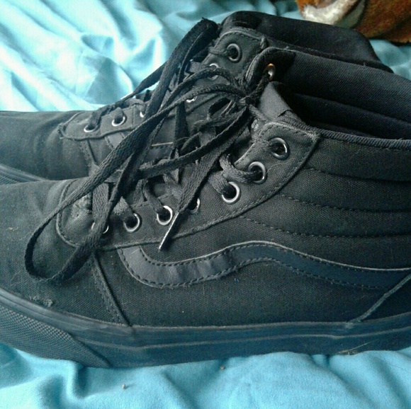 all black vans high top